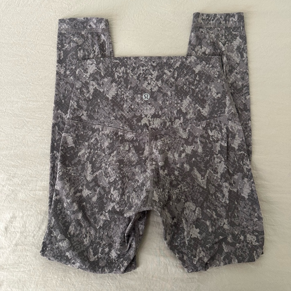 Gray snakeskin lululemon align leggings